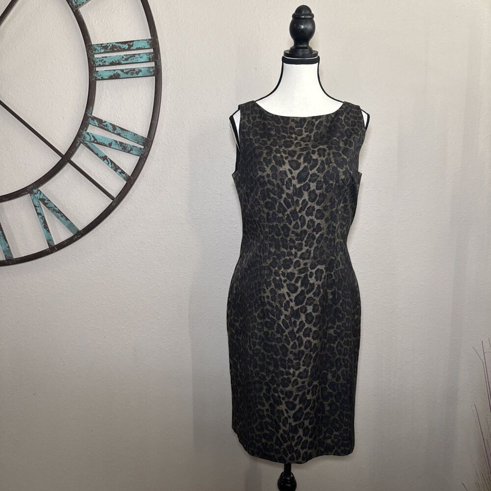 Ann Taylor Dress 12P Petite NWT ($148) Animal Print Sleeveless Sheath